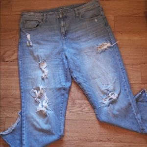 Distressed Denim Jeans